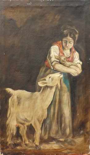 Grande dipinto olio - dipinto, su